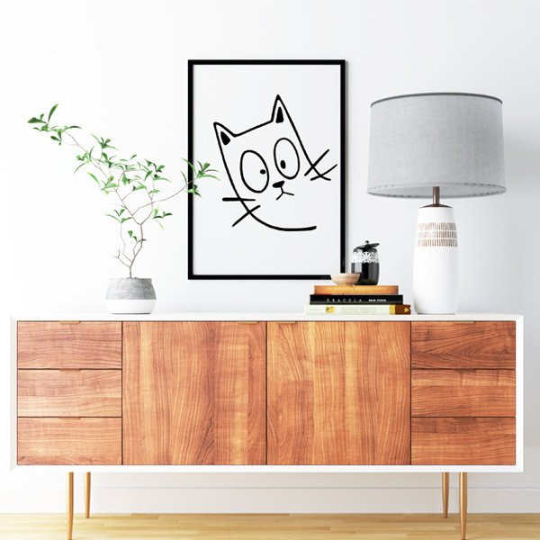 Tableau mural - Le chat coquin