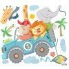 Sticker muraux enfants - Tout terrain avec animaux
