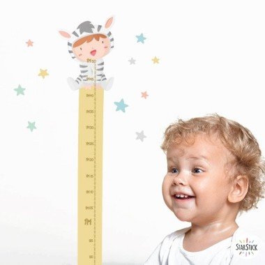 Bebés disfrazados - Tonos pastel - Vinilos medidores de pared