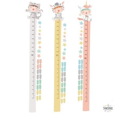 Babies in disguise - Pastel tones - Measuring wall stickers