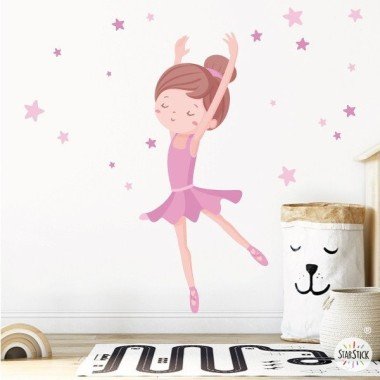 Ballerina girl wall decal - Children's wall decals for girls
