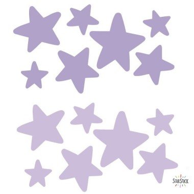 Extra Pack - Estrelles ballarina Mini  Packs Extrapack de 14 estrelles d'entre 4 i 8 cm d'ample.
Mida de la làmina: 25x25 cm vinilos infantiles y bebé Starstick