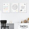 Pack de 3 imprimés enfants - Je t'aime jusqu'à la lune et retour