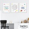 Pack de 3 imprimés enfants - Je t'aime jusqu'à la lune et retour