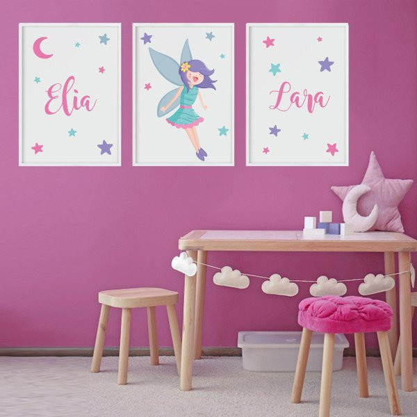 Pack de 3 làmines infantils - Fada màgica