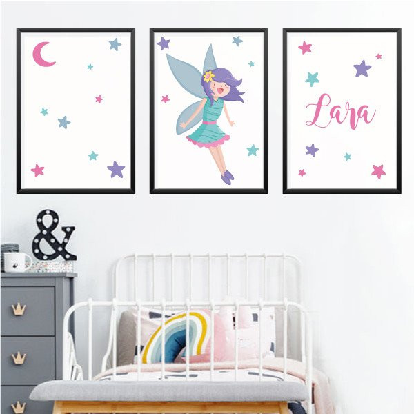 Pack de 3 tableaux pour enfants - Fée magique