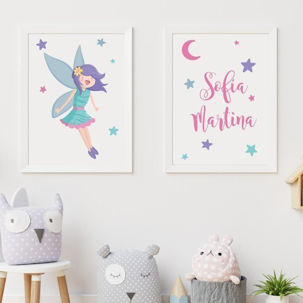 Pack de 2 feuilles décoratives - Fée magique