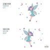 Children's vinyl girl Magic Fairy - Turquoise - Wall deco girls