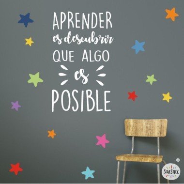 Learning is discovering that something is possible - Educational wall stickers
