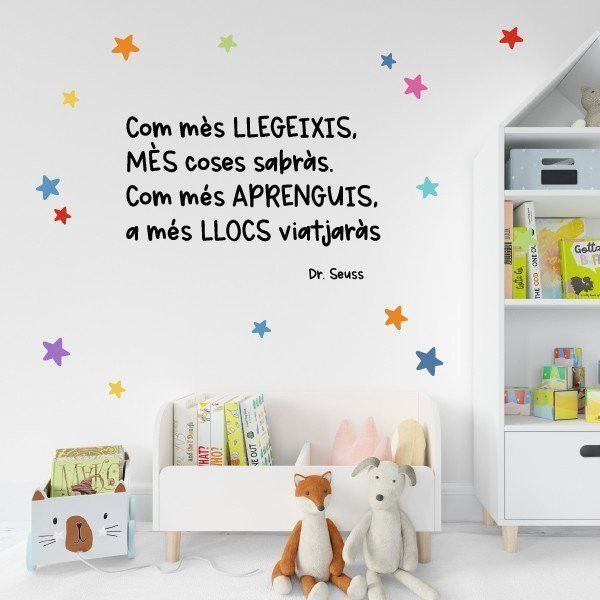 Vinils infantils educatius - Com més llegeixis, més sabràs