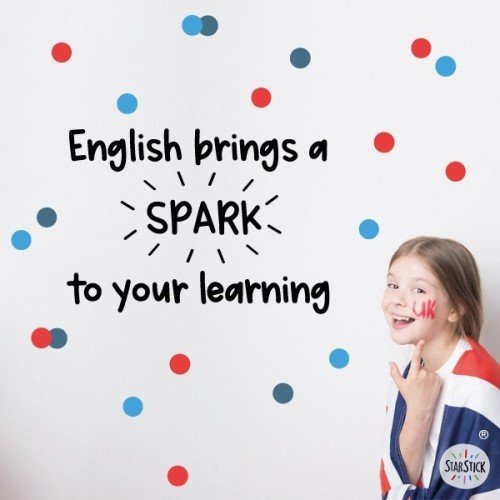 Vinilos educativos - English bring spark to your learning
