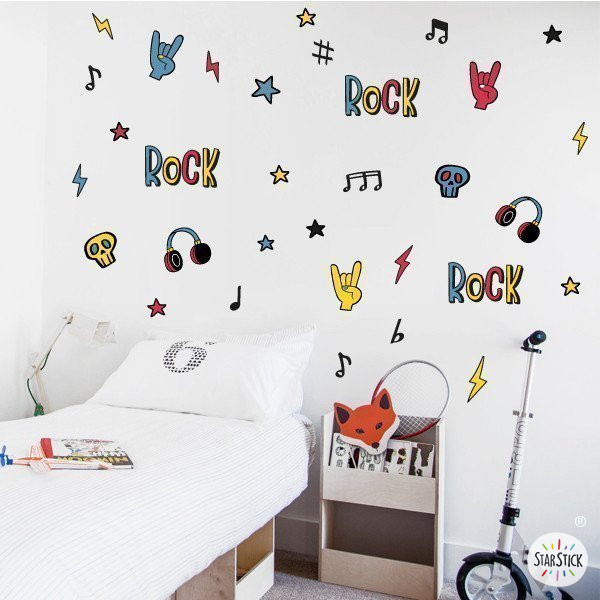 Punk Rock Music - Vinilos decorativos juveniles adolescentes