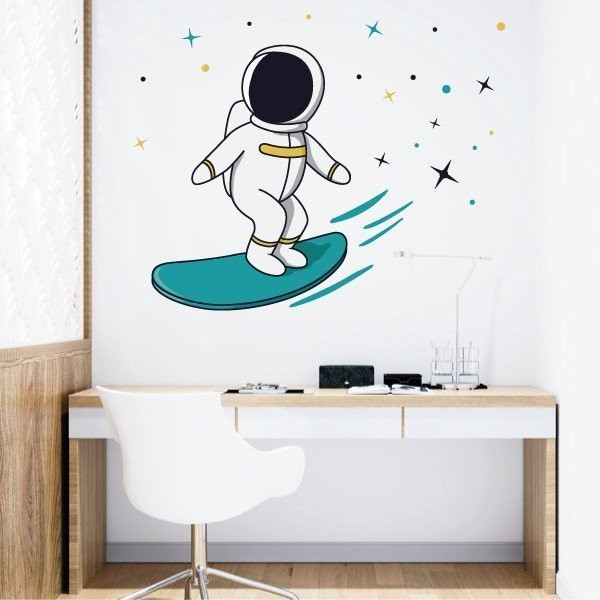 Vinils decoratius juvenils - Astronauta surfer