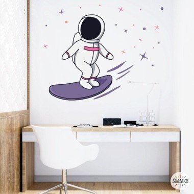 Vinils decoratius juvenils - Astronauta surfer - Decoració habitacions de joves