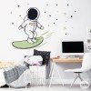 Sticker décoratif jeunesse astronaute surfeur |Sticker mural adhésif pour chambre jeune