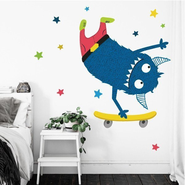 Vinilo niño decorativs juvenil - Skate monster