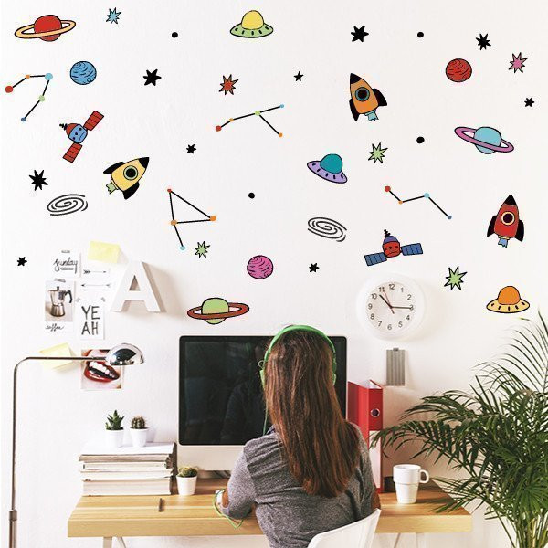 Vinils decoratius per a habitacions juvenils | Space | kids & teens