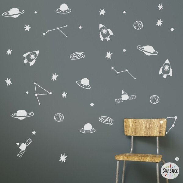 Stickers décoratifs jeunesse - Espace - Vinyles pour enfants et adolescents