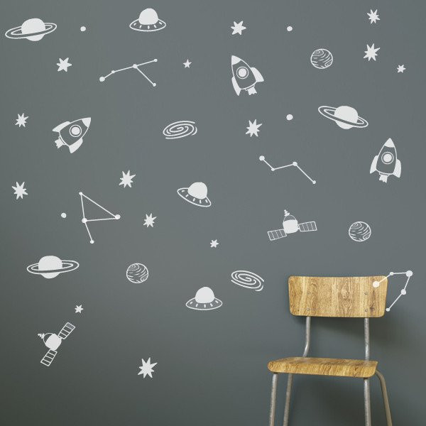 Vinils decoratius per a habitacions juvenils | Space | kids & teens