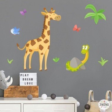 Vinils infantils - Girafa - Animals de la selva