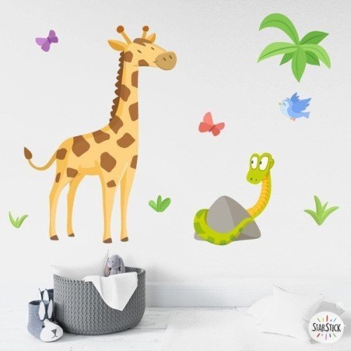Vinils infantils - Girafa - Animals de la selva