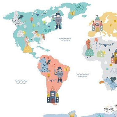 Children's world map...