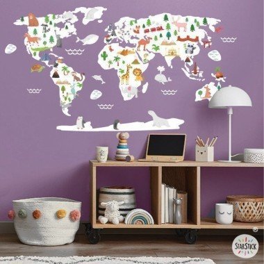 Happy world world map -...