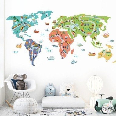 Children's world map -...