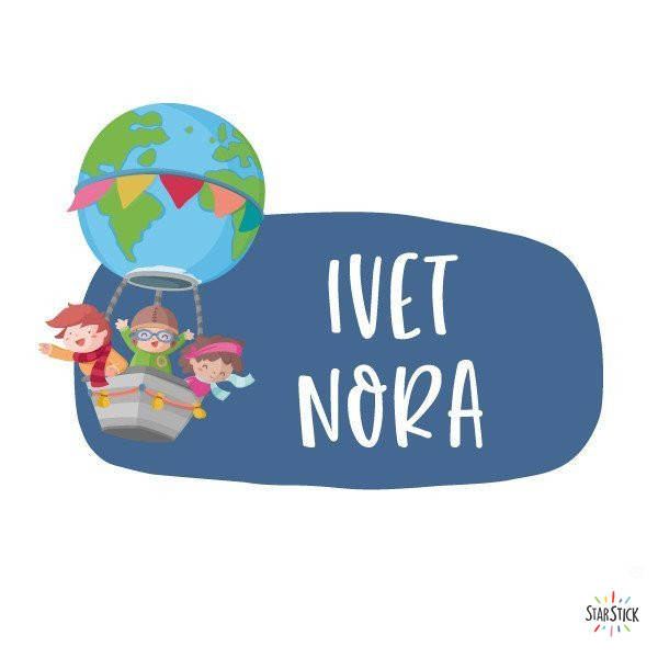 Cartel de vinilo para puertas - Volando con libros