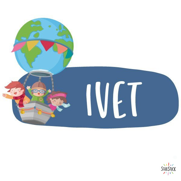 Cartel de vinilo para puertas - Volando con libros