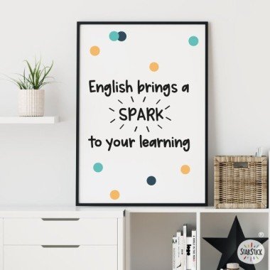 Làmina decorativa - English bring spark to your learning