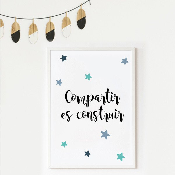 Làmina decorativa - Compartir és construir