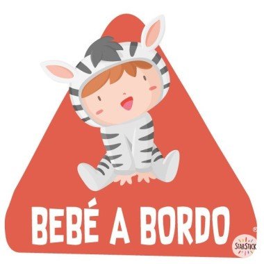 Baby on Board. Zebra – Children's car stickers