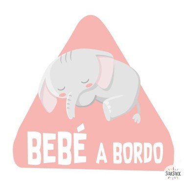 Baby on Board. Baby elephant – Children's car stickers