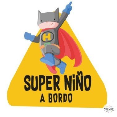 Super kid on board. Yellow – Baby on board car stickers