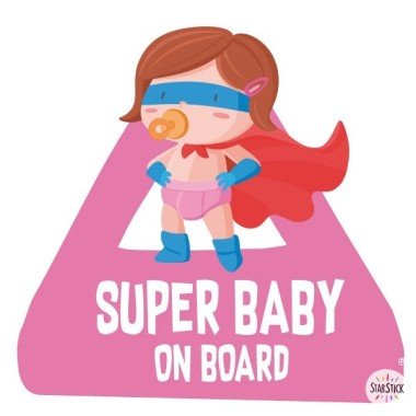 Super nadó a bord. Nena – Enganxines en català per a cotxes