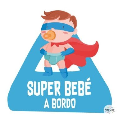 Super nadó a bord – Enganxines en català per a cotxes