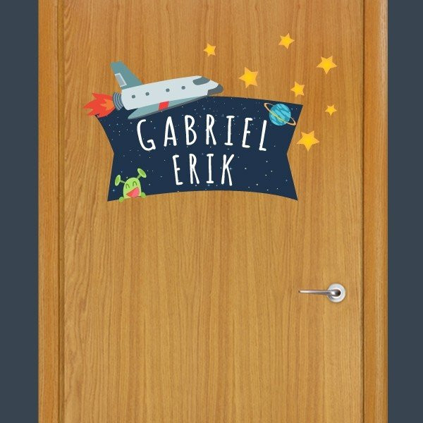 Astronauta - Nom per portes vinil infantil