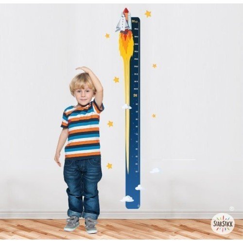 Toise pour enfant Fusée et espace Garçon - Sticker muraux