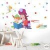 Vinil decoratiu - Peter Pan i Garfio llegint - Idees per decorar col·legis i biblioteques