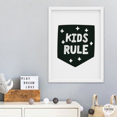 Cuadro infantil - Kids rule...