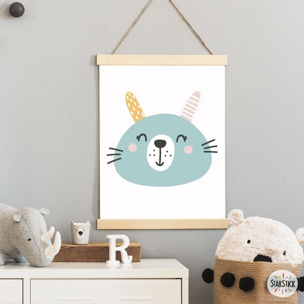 Lámina infantil - Conejito - Cuadro decorativo