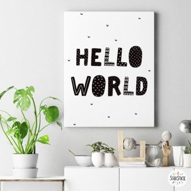 Làmina decorativa - Hello world - Quadres de disseny