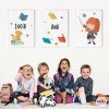 3 quadres infantils - L'amiga de Harry - Decoració infantil personalitzable