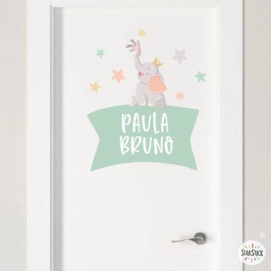 Animals touching the moon - Go ahead and personalize the baby's room