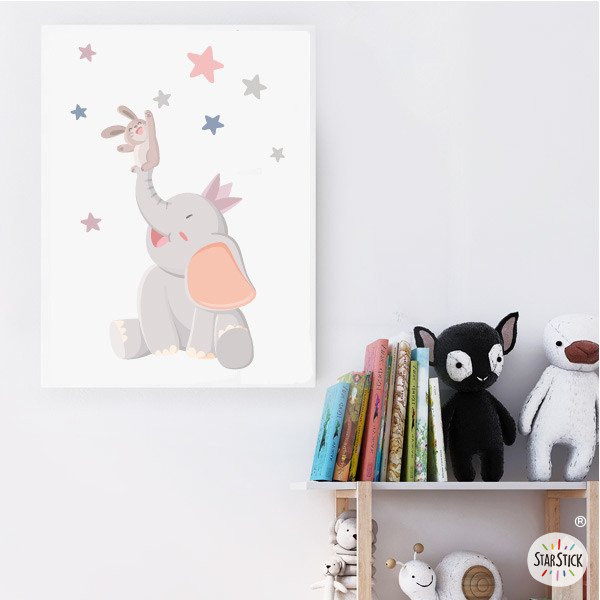 Làmina decorativa - Animals tocant la lluna