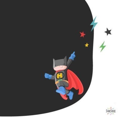 Vinil infantil de pissarra - Superheroi batboy