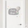 Vinilos infantiles personalizados con nombre - Animales volando en globo