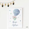Cuadro para habitación del bebé – Animales volando en Globo. Ideas decoración infantil