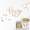 Personalized children's vinyl Elegant name with stars. Children's vinyl for babies and children with personalized name